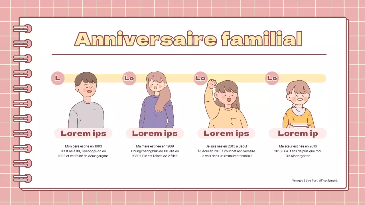 Présentation minimaliste des devoirs de vacances de l'école primaire en rose et jaune