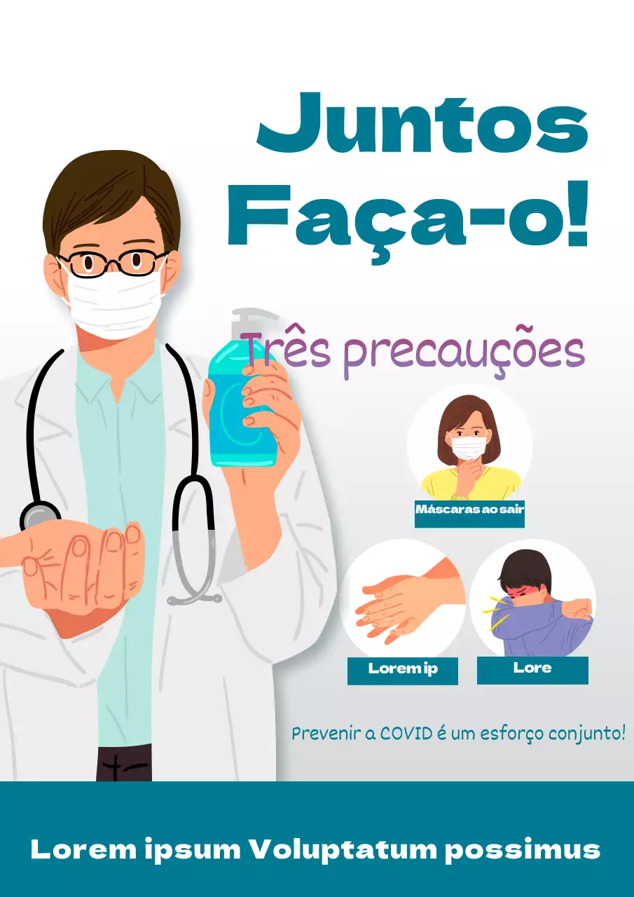 Um folheto simples e ecológico para uma campanha de prevenção de vírus