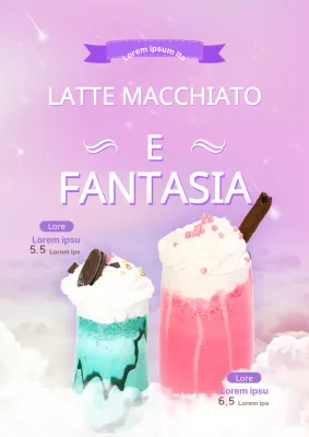 Un accordo per bevande invernali viola e da sogno