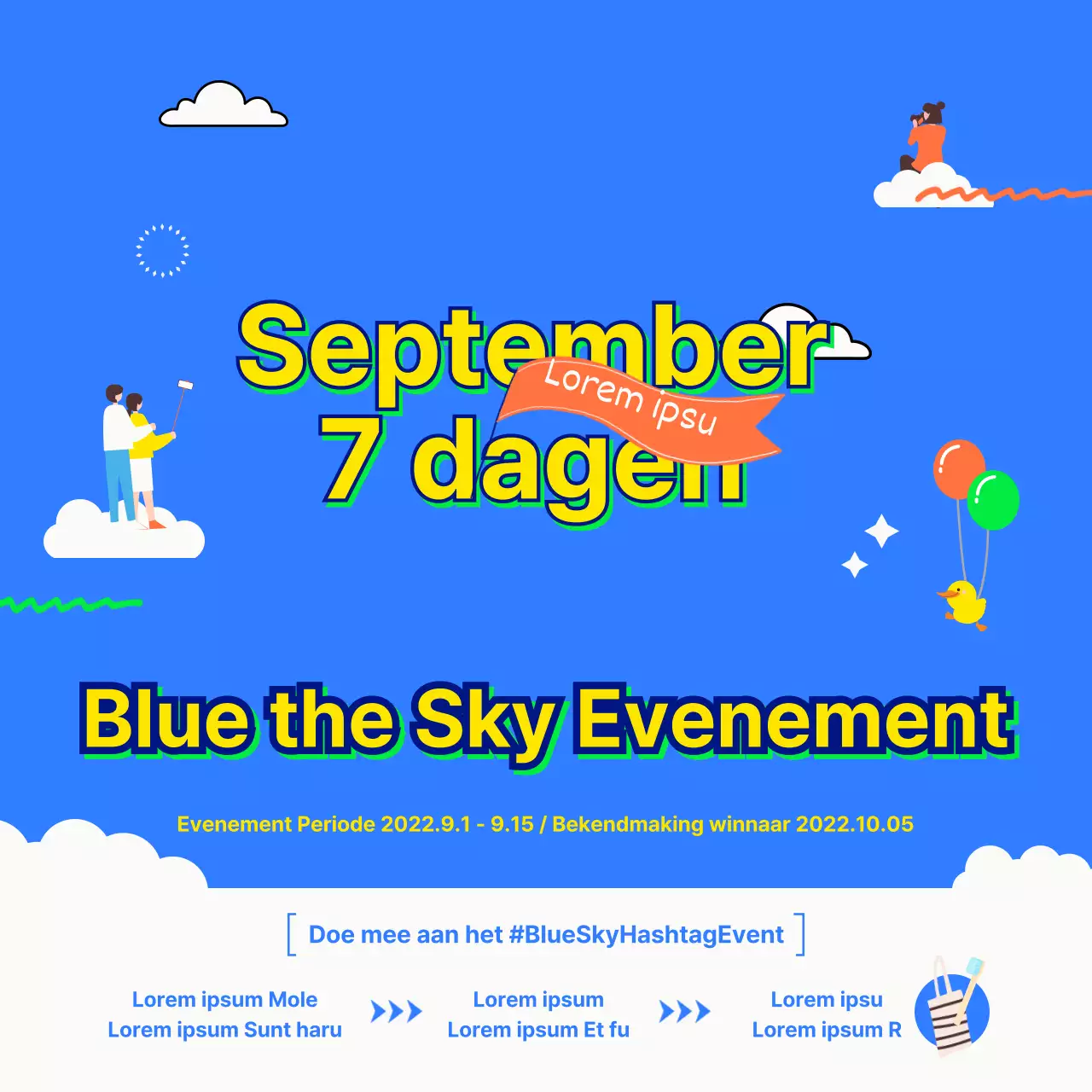 Hoe deel te nemen aan het Blue Dynamic Blue Sky Day-evenement