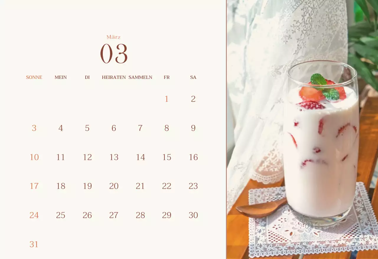 Emotionales Cafe-Fotolayout in Beige und Braun