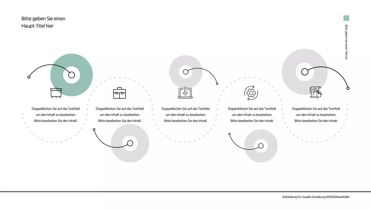 Blau und grau sauberes Konzept Zeitleiste Diagramm Design