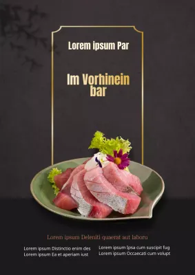 Werbeplakat für ein Sushi-Restaurant-Menü
