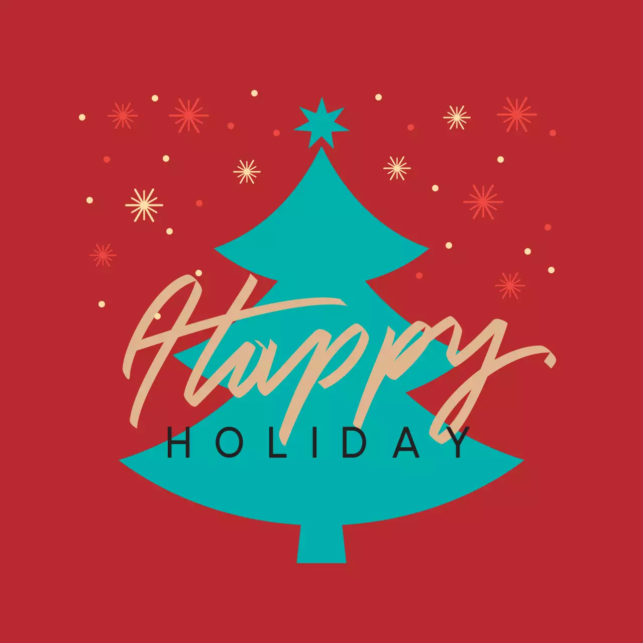 赤青緑イラスト クリスマスグリーティングラベル