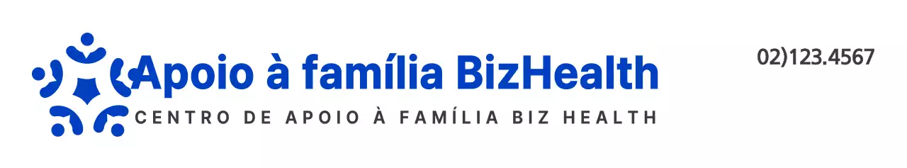 Símbolo azul e preto de estilo limpo para informar e promover informações sobre o centro de apoio à família