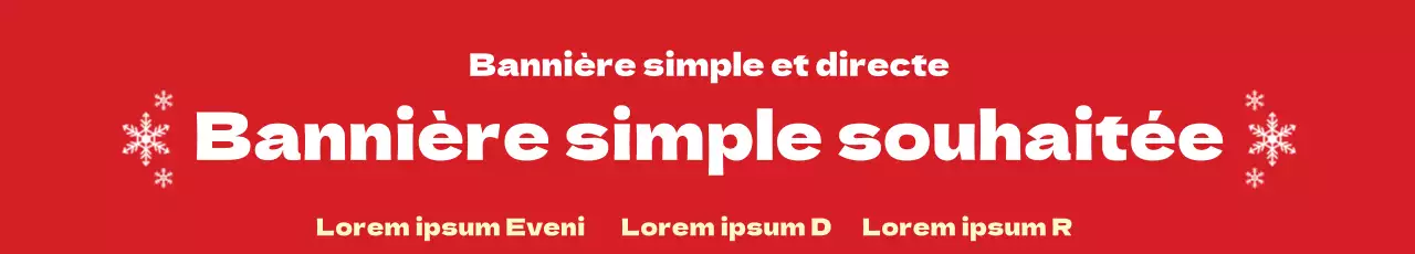 Bannière de Noël Rouge Neat