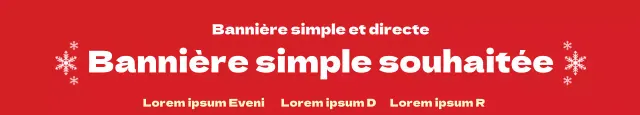 Bannière de Noël Rouge Neat
