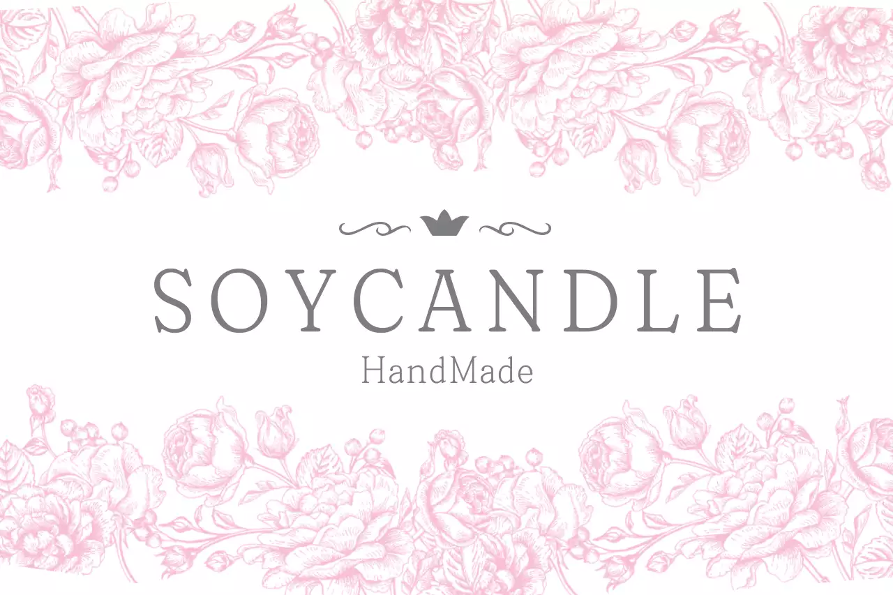 ピンク 上品 キャンドル ラベル ファンシーバナー