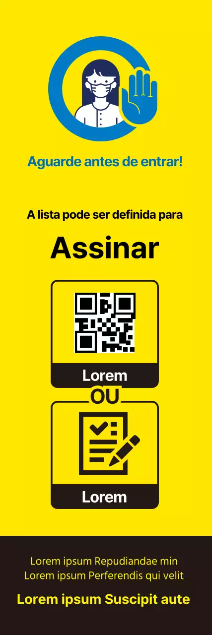 Etiquetas azuis ilustradas de registo do coronavírus