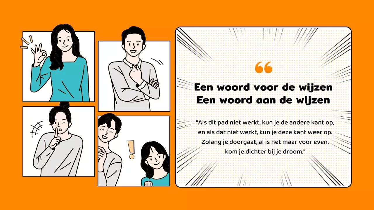 Eenvoudige oranje vraag-en-antwoordpresentatie