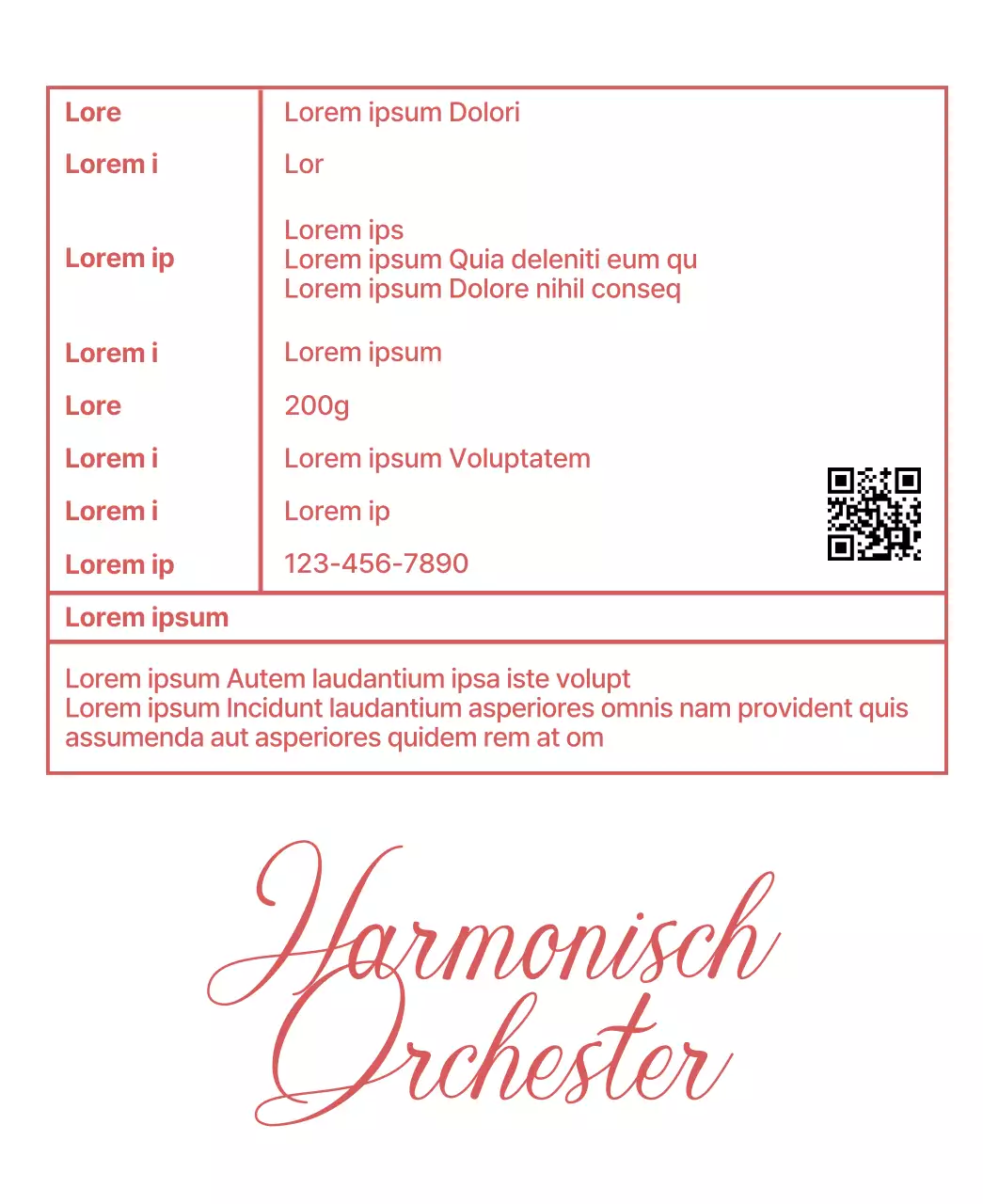 Tropfkaffee mit roten und weißen Akzenten in Kursivschrift