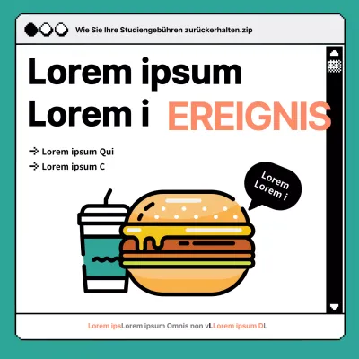 Türkis retro college snackshare veranstaltung instagramnewfeed