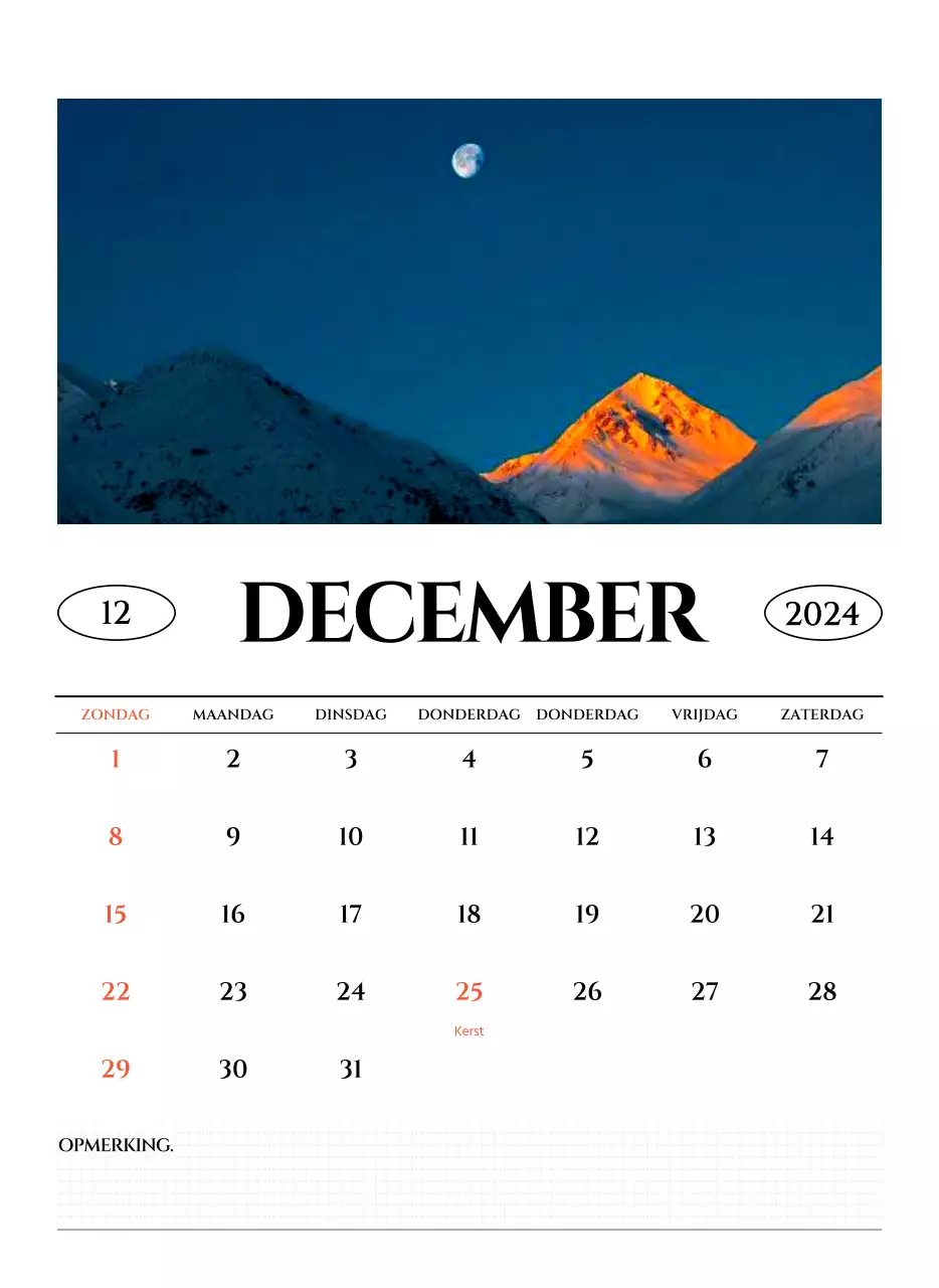 Eenvoudige stijl muurkalender met zwart-wit emotionele reisfotografie concept