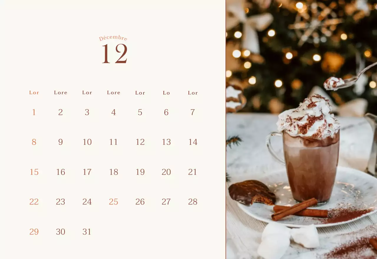 Mise en page de photos de cafés émotionnels en beige et marron