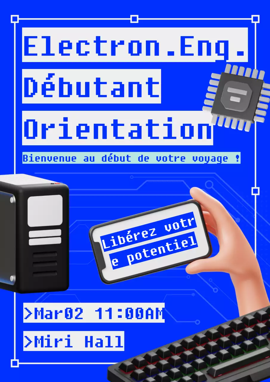 Illustration de recrutement sur fond bleu