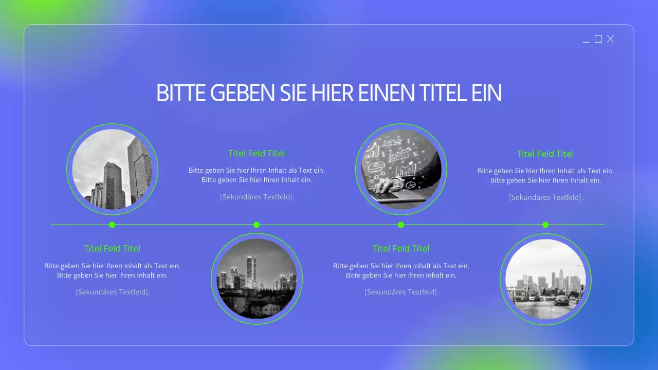 Einfache Mappen in Blau und fluoreszierenden Farben