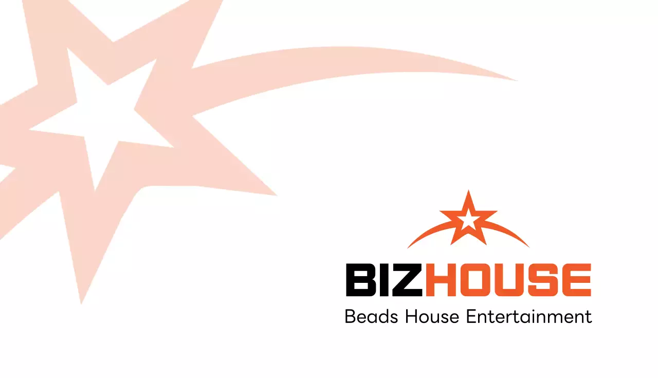 オレンジ シンプル ビジネス 名刺