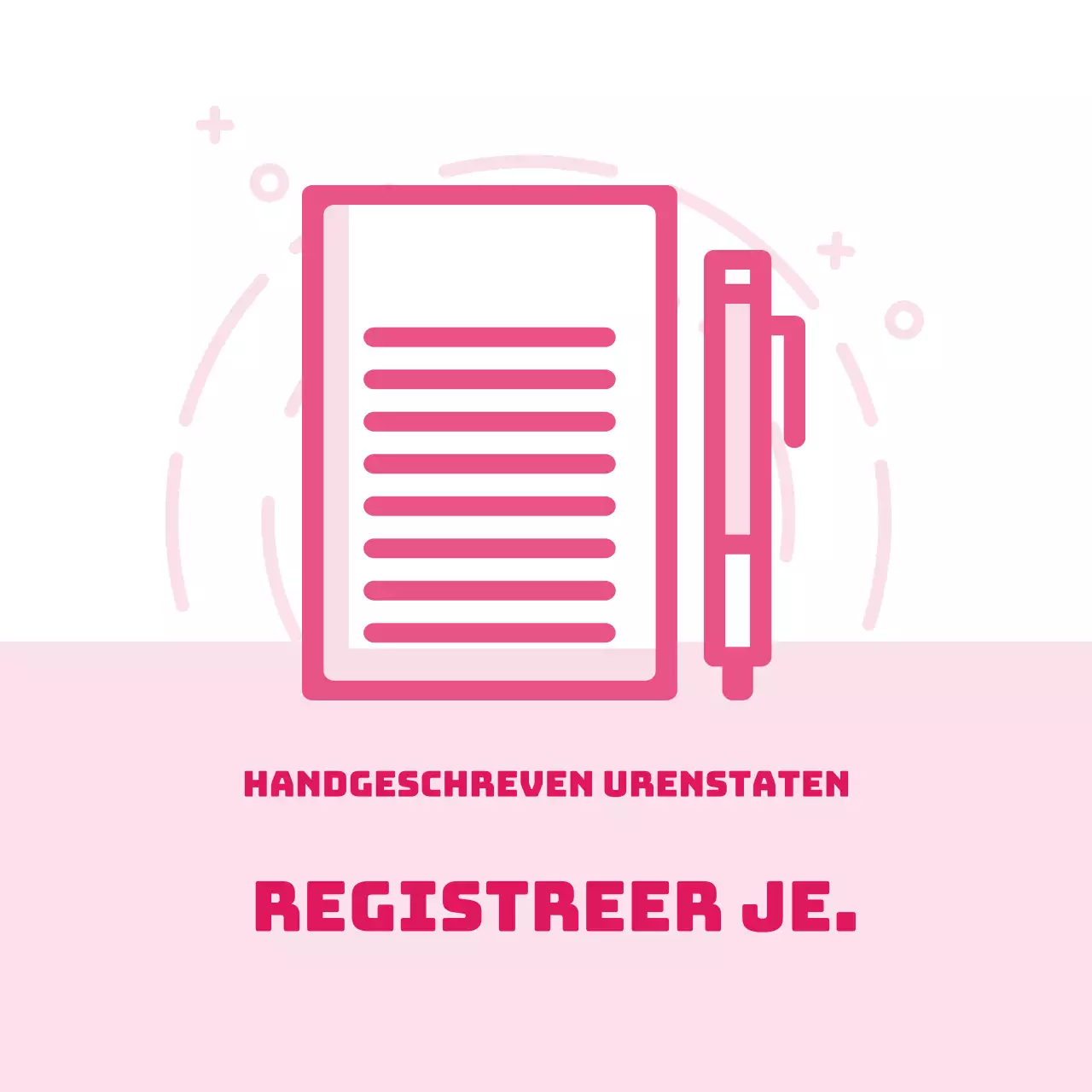 Keurige coronavirus sign-in labels met roze illustraties