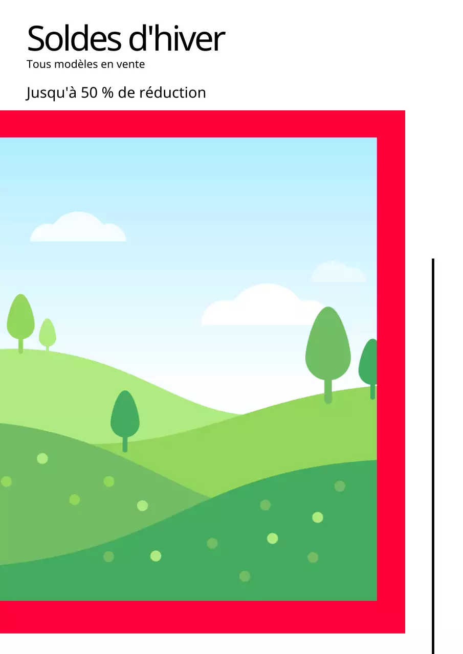 Différentes mises en page avec des photos en rouge