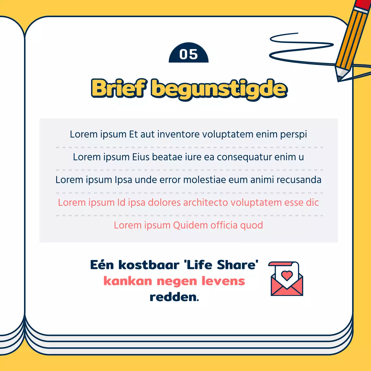 Gele en blauwe orgaandonatiekaart nieuwsontwerp