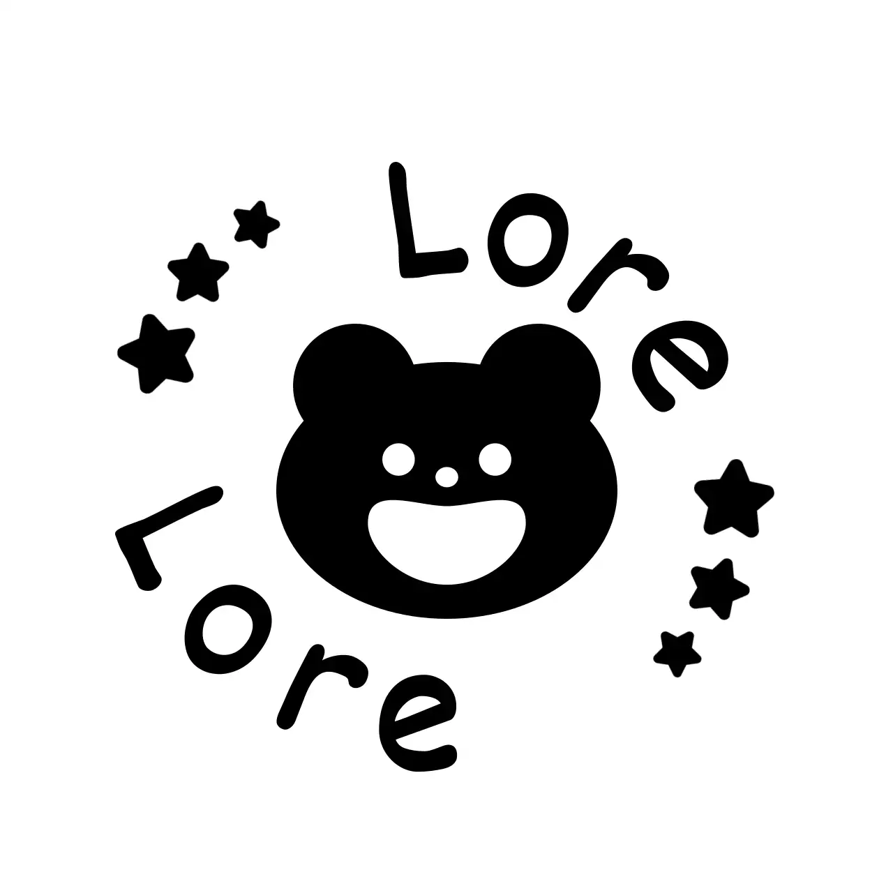 Tampon de complément avec un mignon personnage animal noir