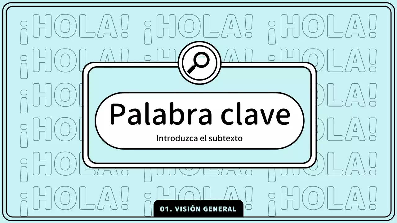 Resalte las palabras clave con un estilo de línea simple en amarillo y menta