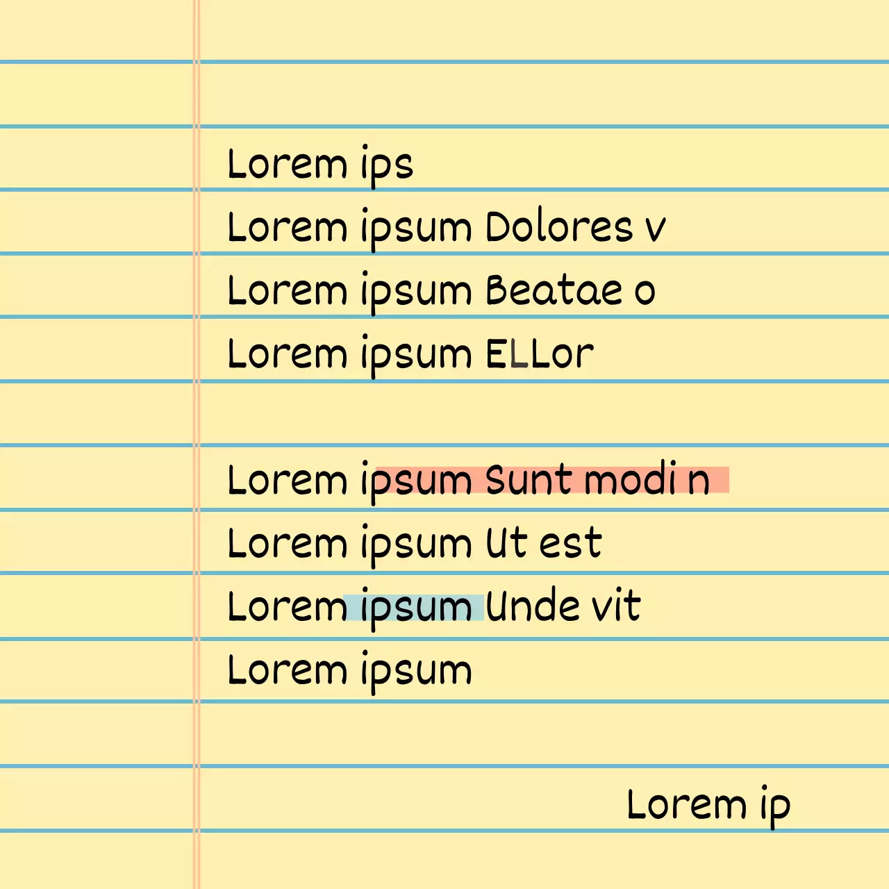 Yellow Note Simple Restaurant Review Event