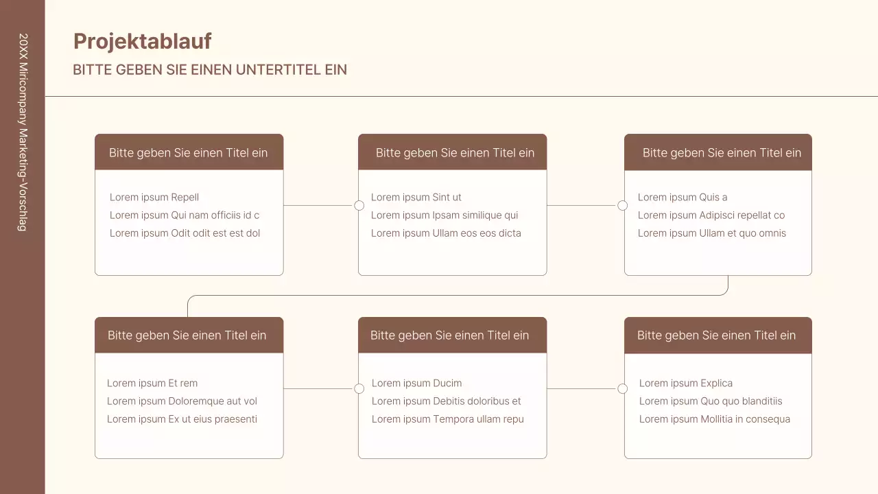 Ein Business-Konzept-Kit mit minimalistischen und einfachen Linien in Braun.
