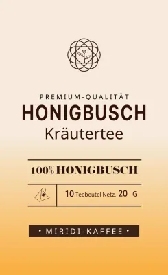 Gelbes illustriertes Café-Honig-Tee-Etikett