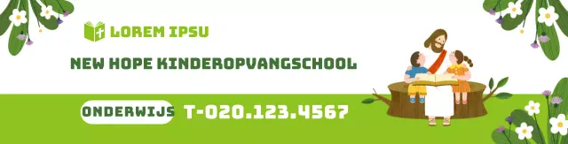 Illustratie Groen Karakter Kerk Kleuterschool Promotie