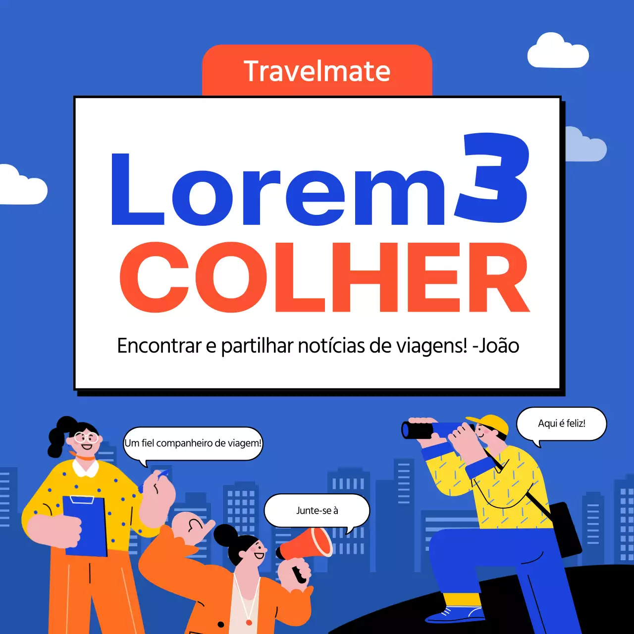 Ilustração azul e laranja dos apoiantes do Gen MZ
