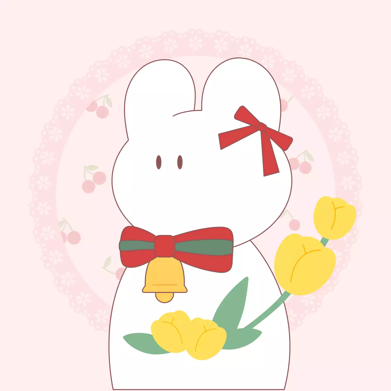 ピンクをコンセプトにした可愛いウサギのイラストが印象的な文房具キャラクター。