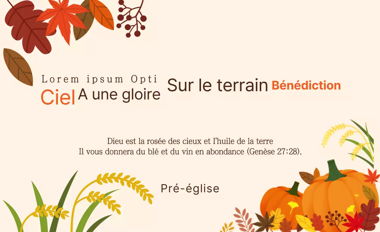 Église d'action de grâces de l'automne orange