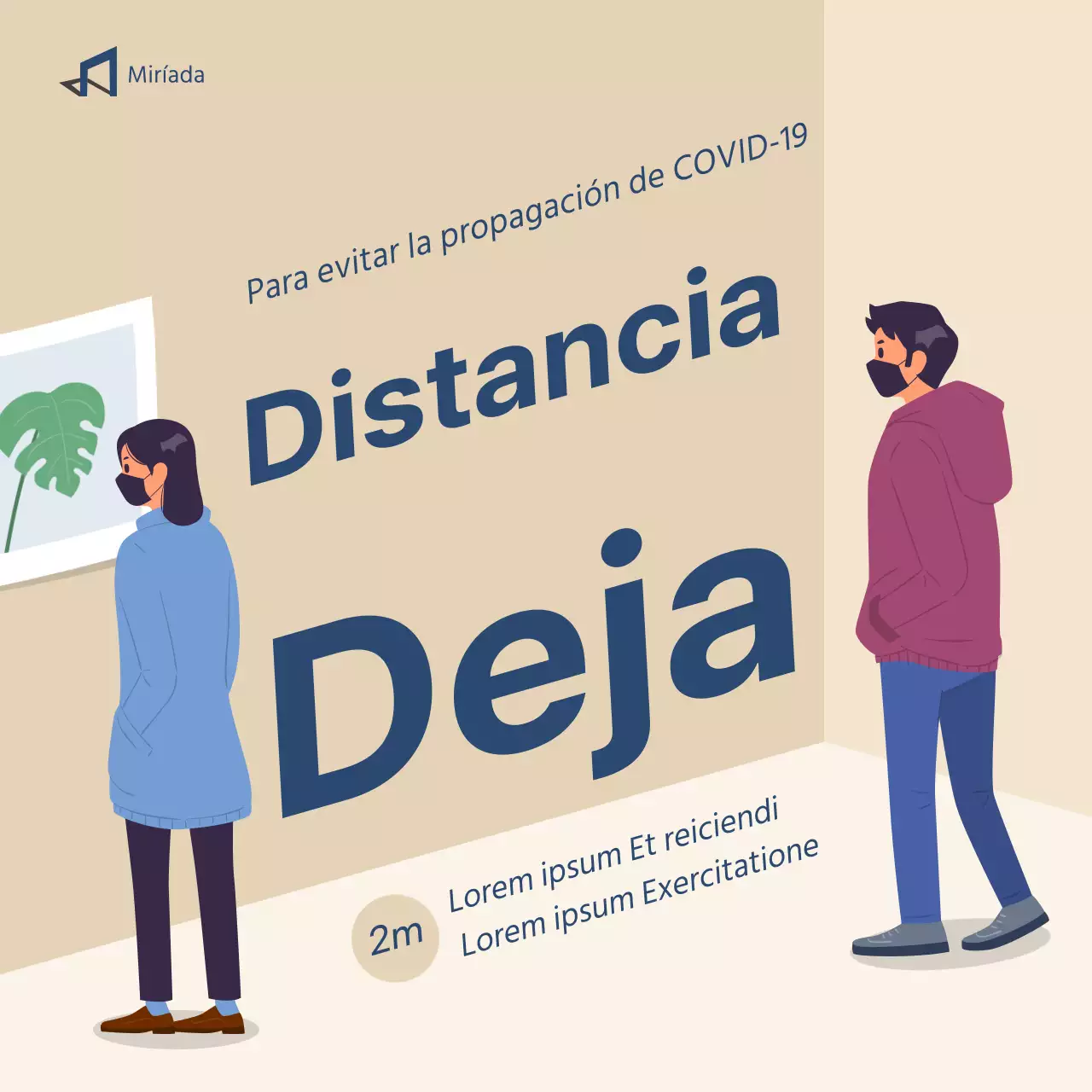 Visitar exposiciones con fondo beige Guía de medidas de distanciamiento de la corona
