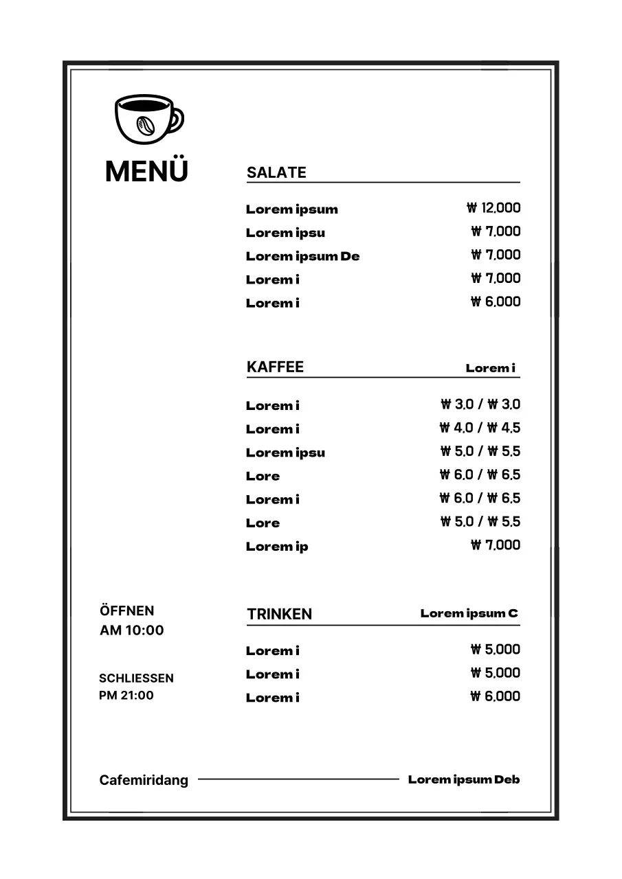 Cafe Menu Board_Seroposter