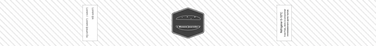 Étiquette sandwich à rayures grises