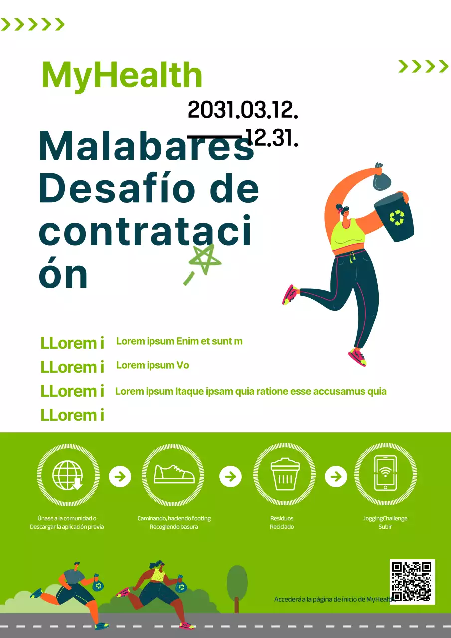 Verde blanco y pulcro malabarismo de contratación