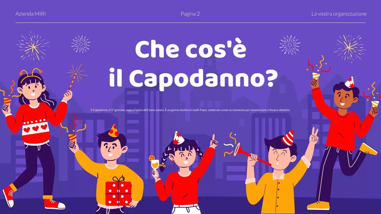 Presentazione del nuovo anno