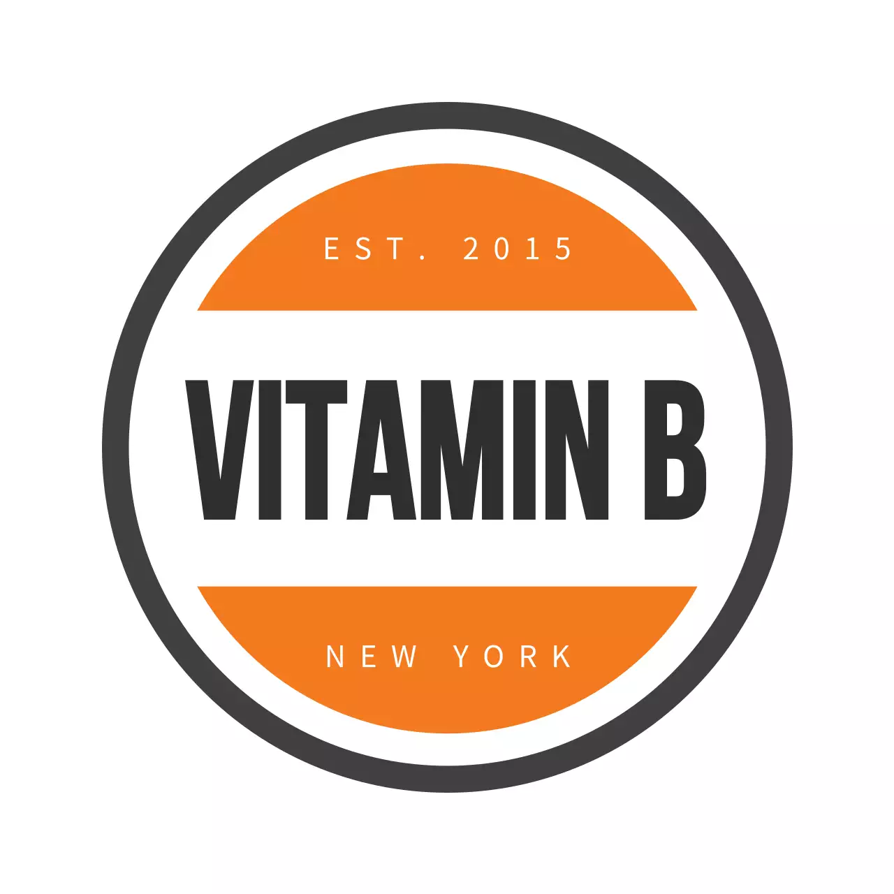 オレンジ シンプル ビタミン ロゴ