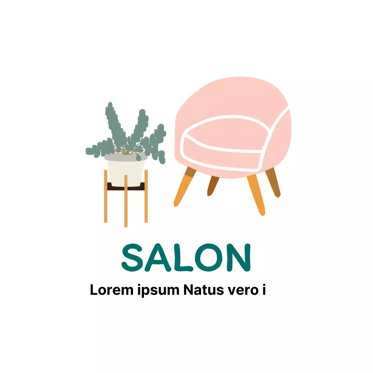 Étiquettes intérieures propres avec illustrations roses