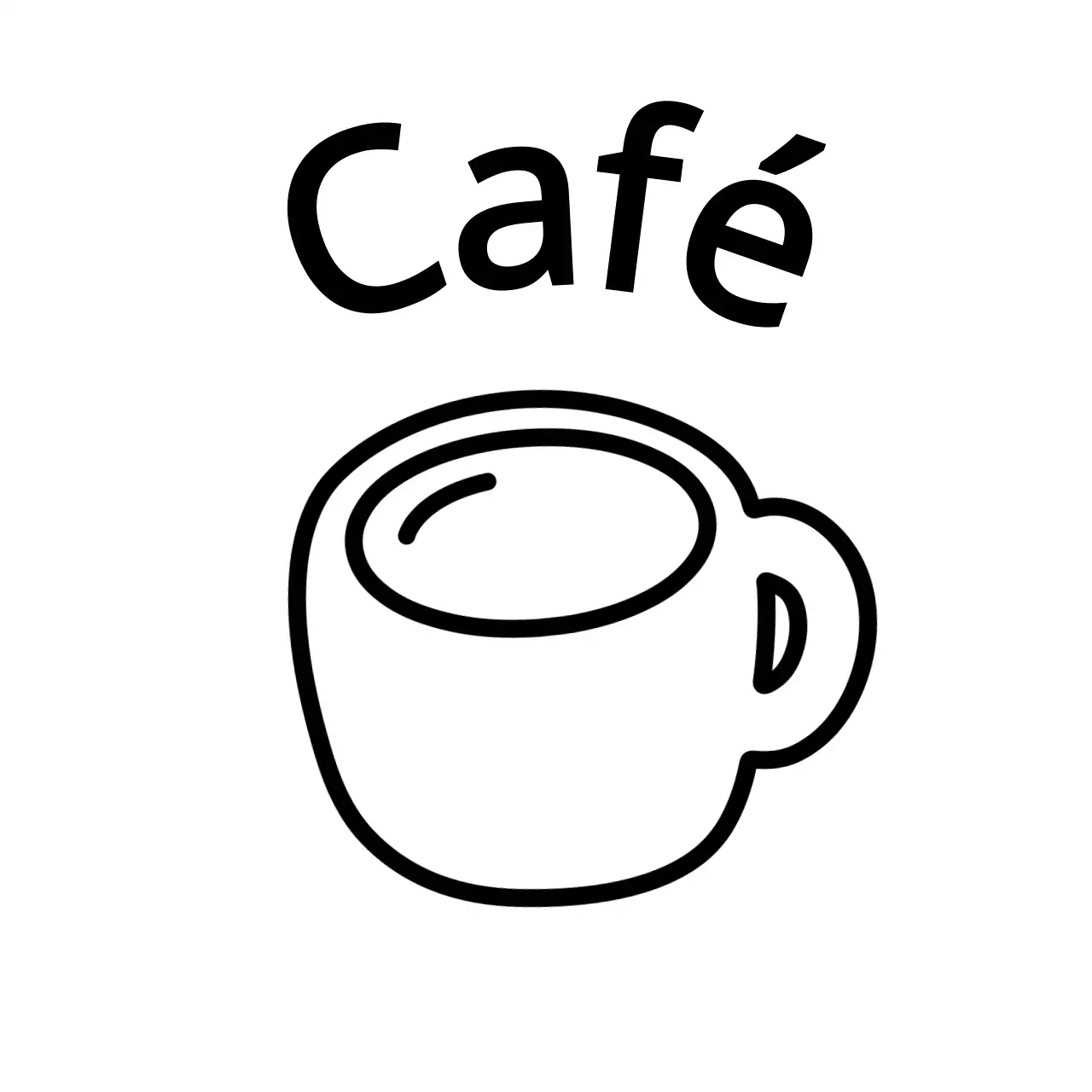 Illustration simple d'objets et d'animaux en noir