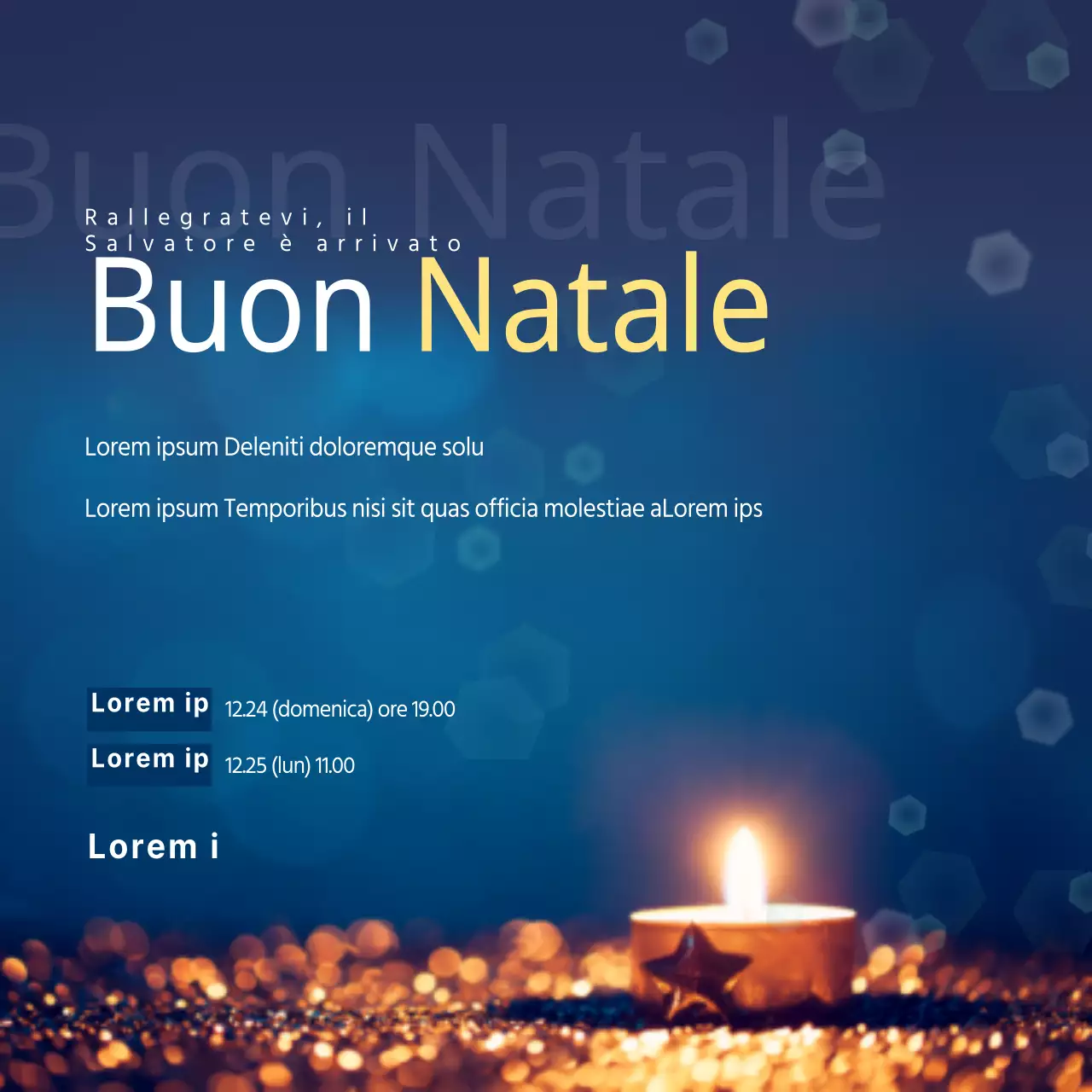 Un servizio di Natale benedetto