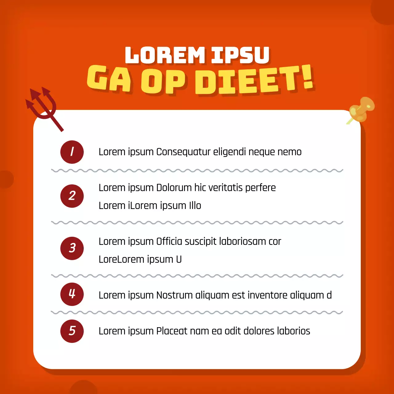 Leg je cholesterolinformatie uit in mooi oranje en rood