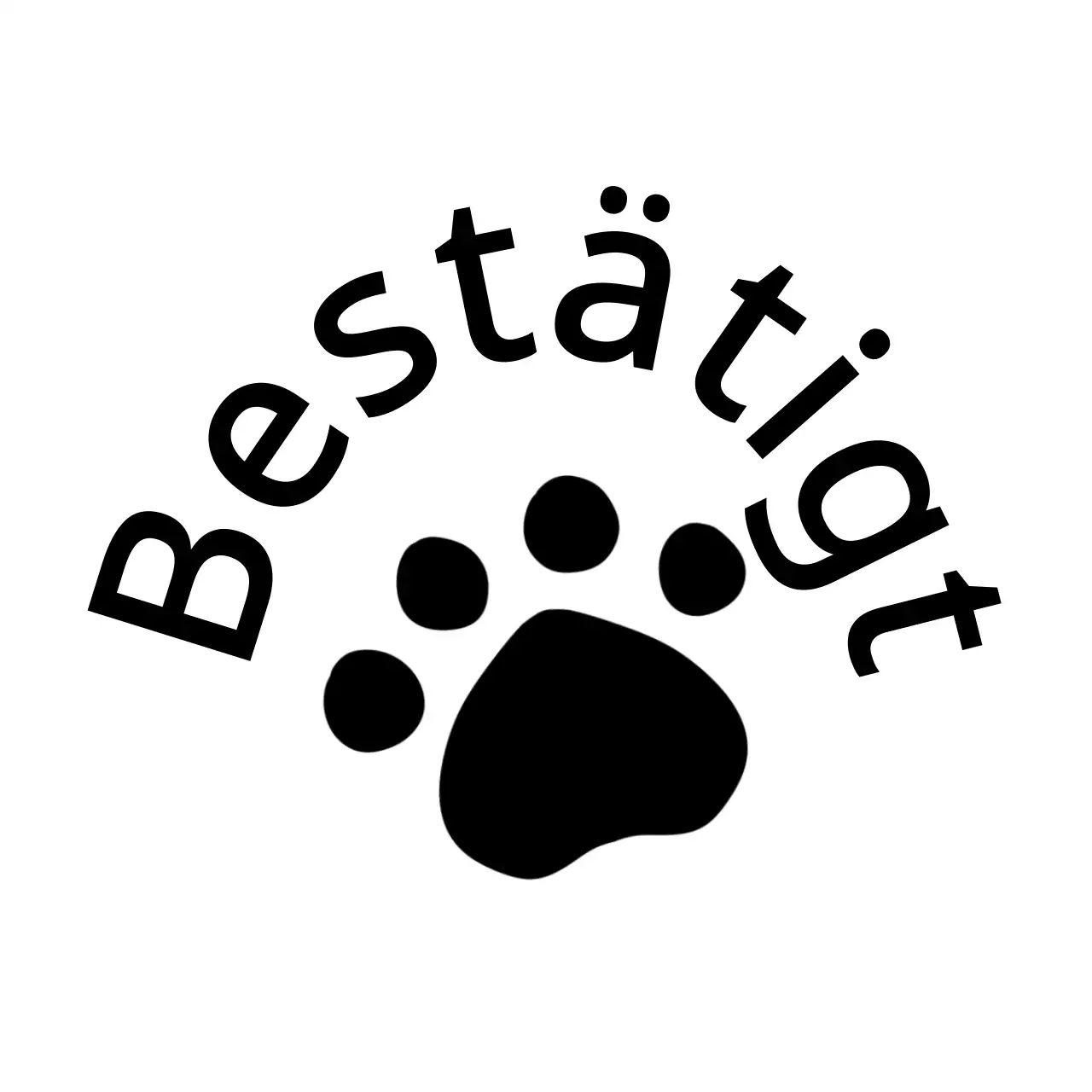 Hausaufgabenkontrolle mit schwarzer Tierpfotendarstellung