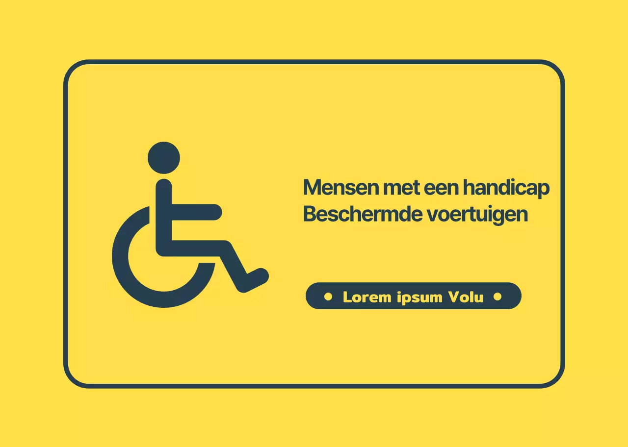 Geel marineblauw zeer leesbare toegankelijke voertuiggids