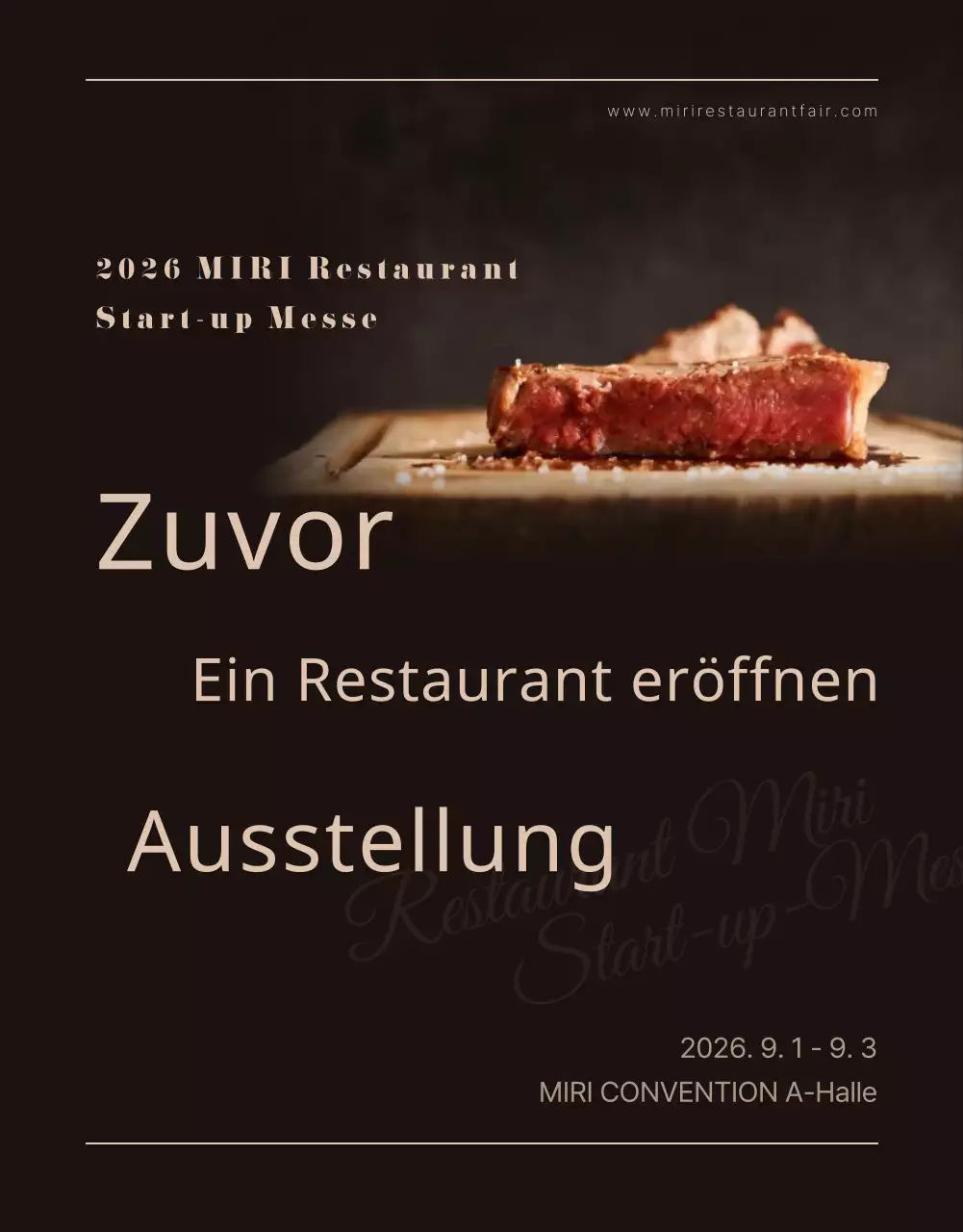 Eine saubere braune und türkisfarbene Start-up-Messe für Lebensmittel