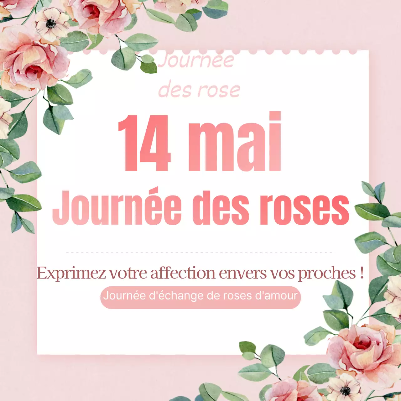 Sentiments de printempsJournée de la roseDesign