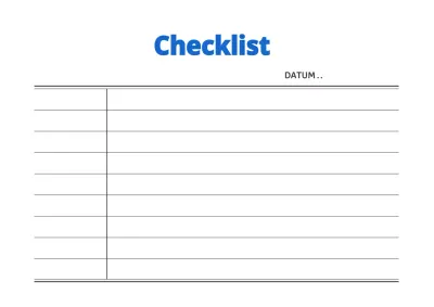 Checklist