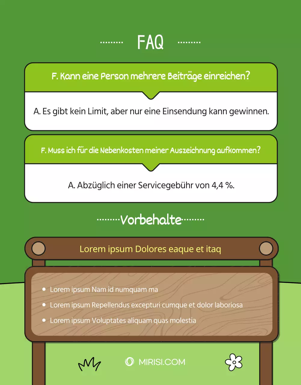 Grün Natürlich Flach Illustration Stil Natur Umwelt Liebe Fotowettbewerb