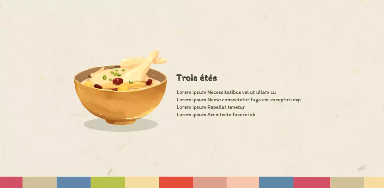 Calendrier des coupons de restaurants coréens traditionnels en beige et marron